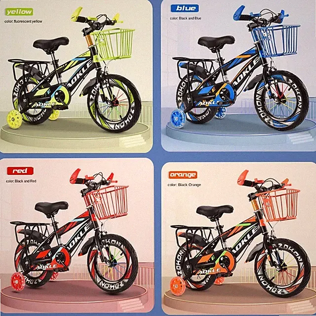 Kids Bike Children Bicycle with Stabilisers Double Brakes for Boys 14-20' inch